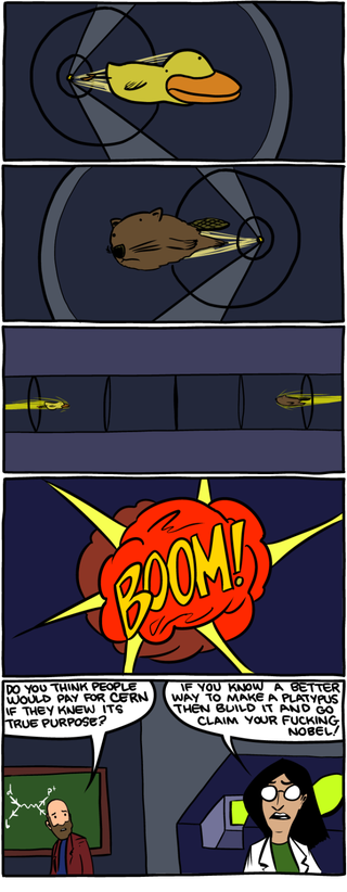 Illustration for article titled SMBC reveals the Large Hadron Collider's true purpose